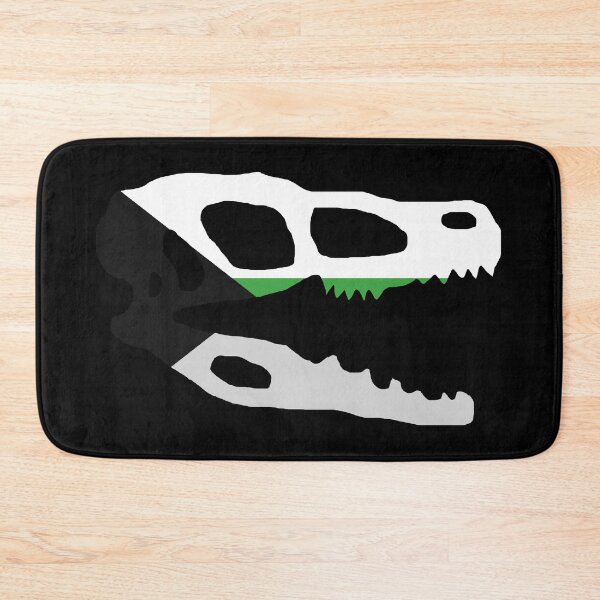 Item preview, Dinosaur Velociraptor Skull in Demiromantic Pride Flag Colors  designed and sold by CaelanPride.