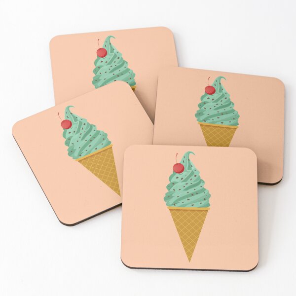 Item preview, Mint Chocolate Ice Cream Cone designed and sold by latheandquill.