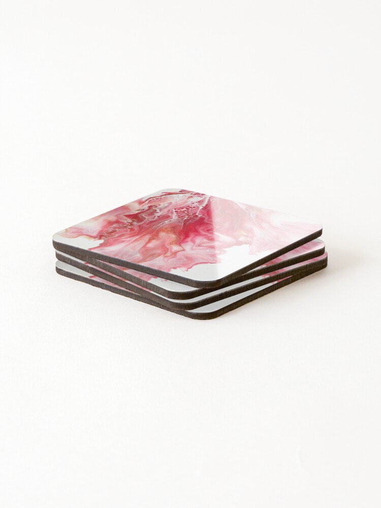 Thumbnail 4 of 5, Coasters (Set of 4), Bohemian Raspberry designed and sold by teawithjelly.