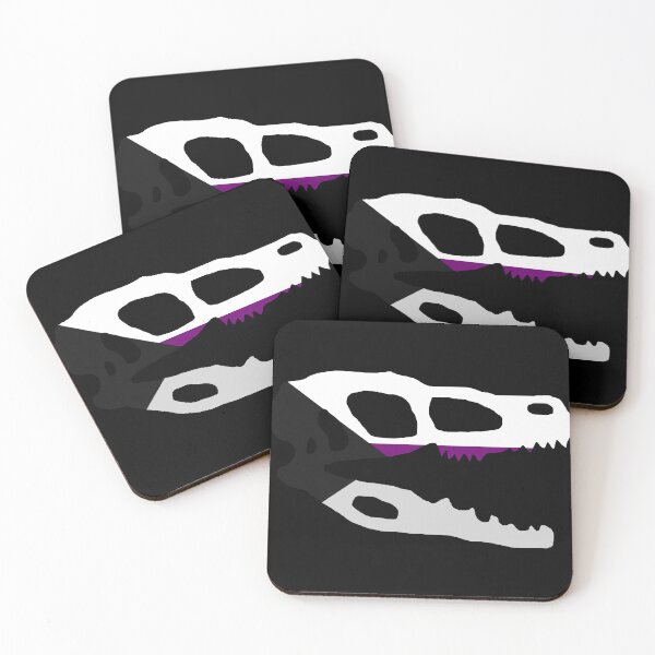 Item preview, Dinosaur Velociraptor Skull in Demisexual Pride Flag Colors  designed and sold by CaelanPride.