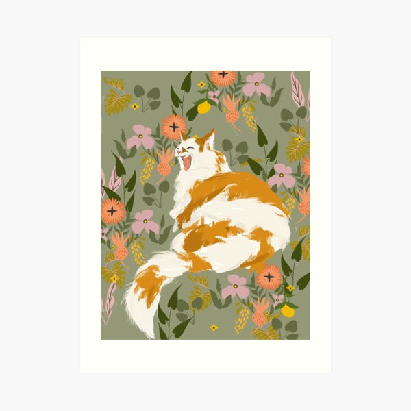 Lazy Days - Sage Art Print