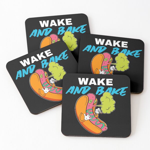 Item preview, Hod Dog Smoking Weed Marijuana Leaf - Wake and Bake designed and sold by Crapt.