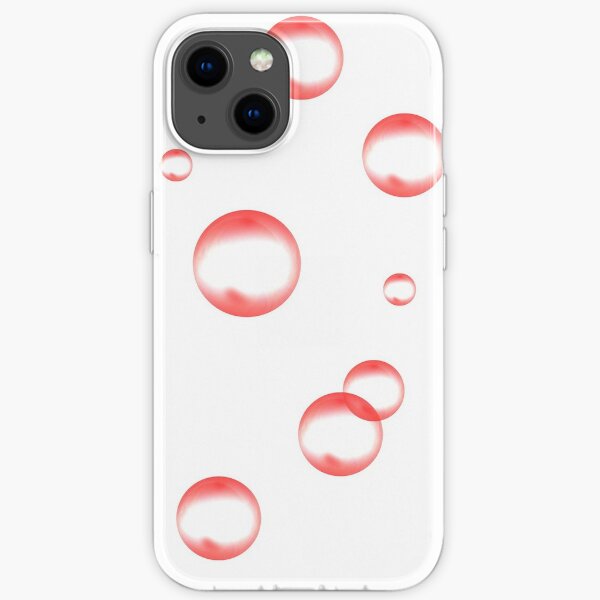 Red Bubbles iPhone Soft Case