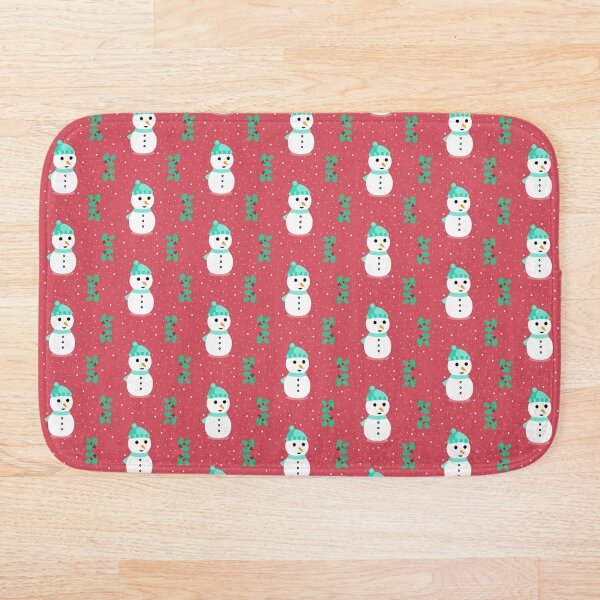 Muñeco de nieve vintage Alfombra de baño