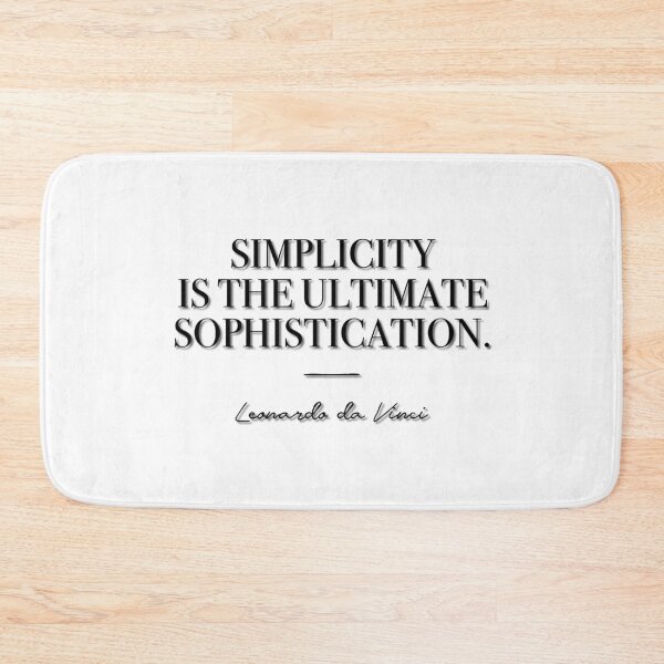 Item preview, Simplicity is the ultimate sophistication (black) designed and sold by didijuca.