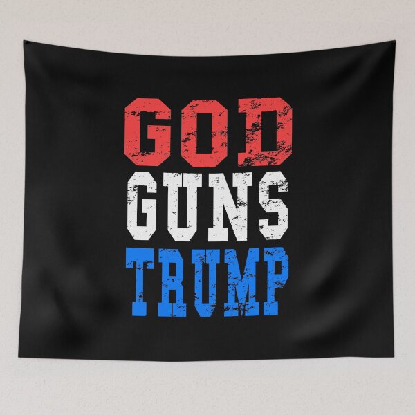 Item preview, God Guns Trump diseño republicano de EE. UU. designed and sold by RedmonsDesigns.