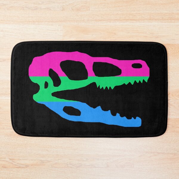 Item preview, Dinosaur Velociraptor Skull in Polysexual Pride Flag Colors  designed and sold by CaelanPride.