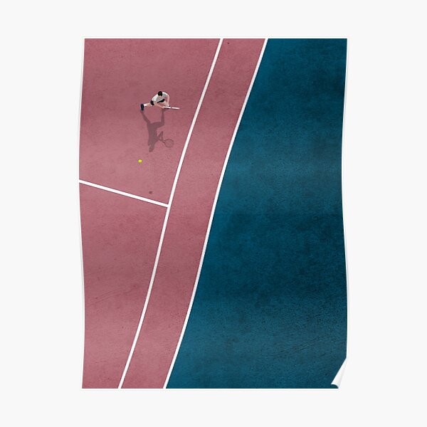 Tennis Player | Aerial Illustration Poster