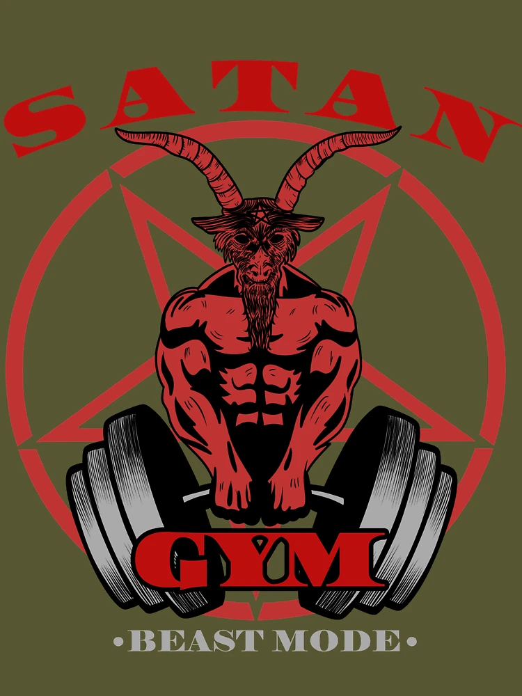 Camiseta Gym Mma Gym Adictos Baphomet Evil Power