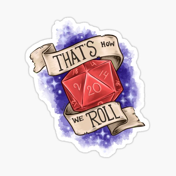 That's how we roll - Red d20 Sticker