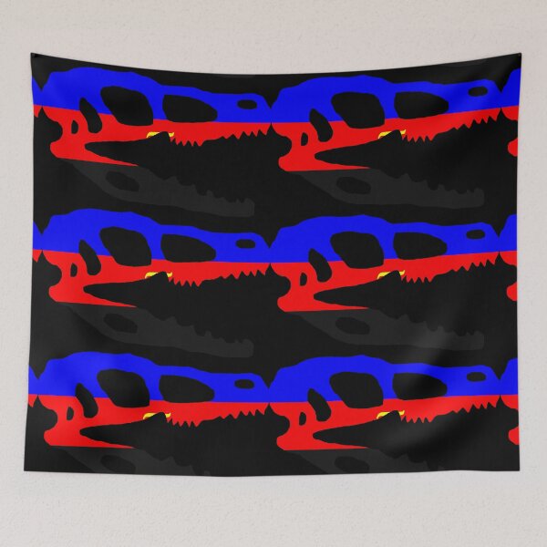 Item preview, Dinosaur Velociraptor Skull in Polyamorous Pride Flag Colors  designed and sold by CaelanPride.