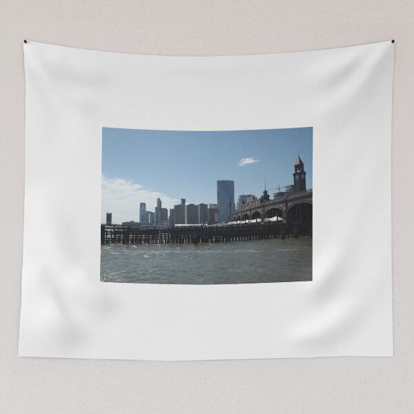 Item preview, Ferry Terminal, Train Terminal, Jersey City Skyline, Hudson River, Hoboken, New Jersey designed and sold by lenspiro.