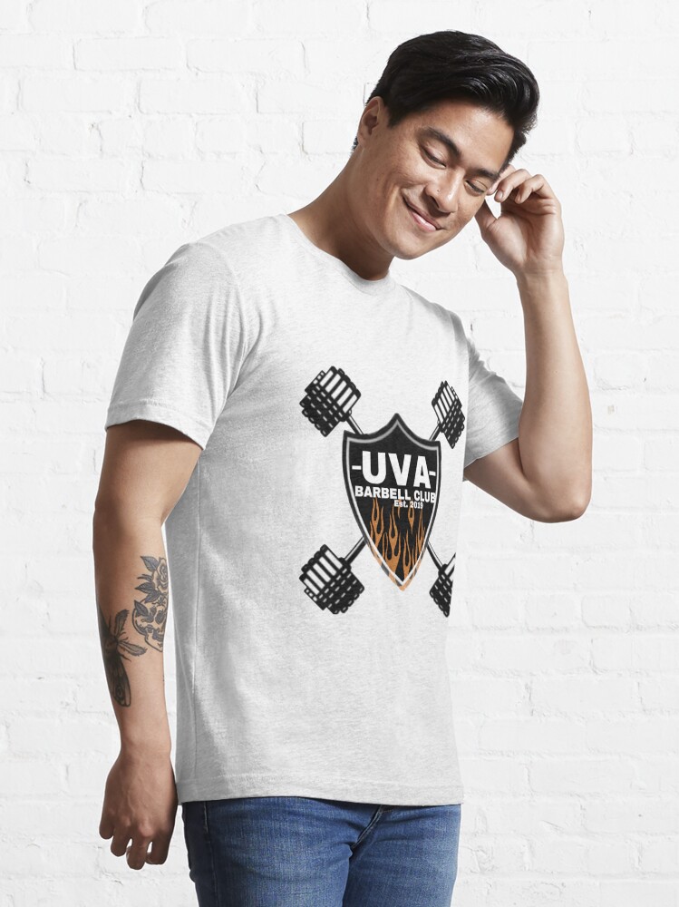UVA barbell club  Essential T-Shirt for Sale by georgiaedaniels