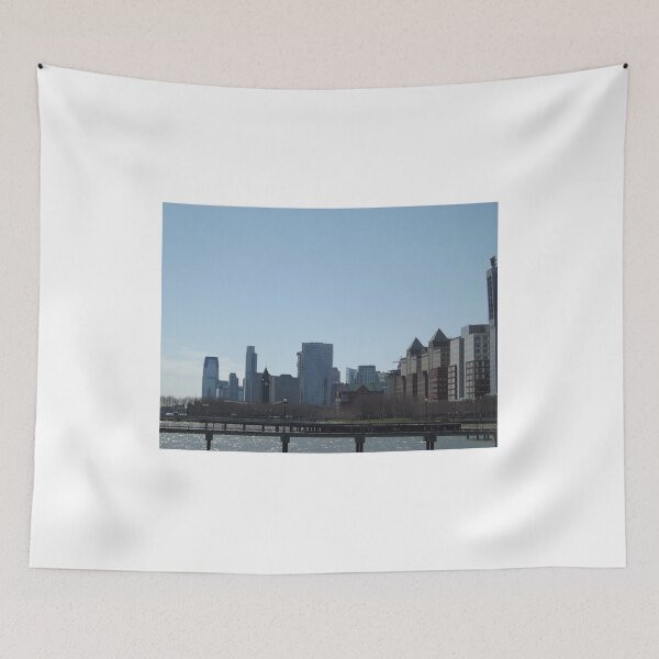 Item preview, Ferry Terminal, Train Terminal, Jersey City Skyline, Hoboken Skyline, Hudson River, Hoboken, New Jersey designed and sold by lenspiro.
