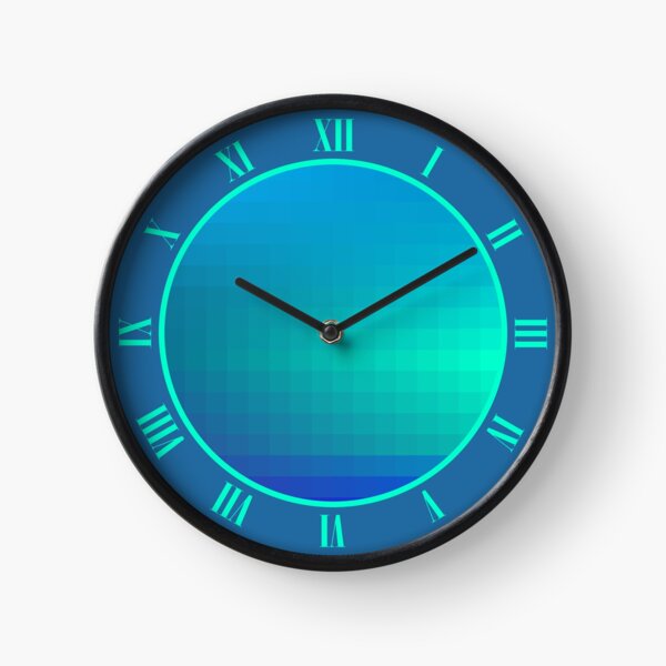 Blue Seagreen Ombre Clock