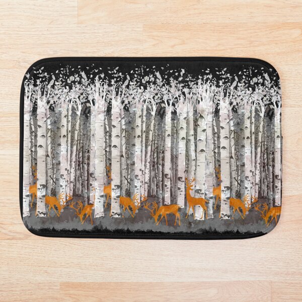 Item preview, acuarela de ciervos, cervatillos y abedules designed and sold by Collagedream.