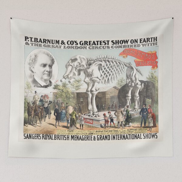 Item preview, Great Jumbo’s Skeleton - P.T. Barnum Circus Poster designed and sold by warishellstore.