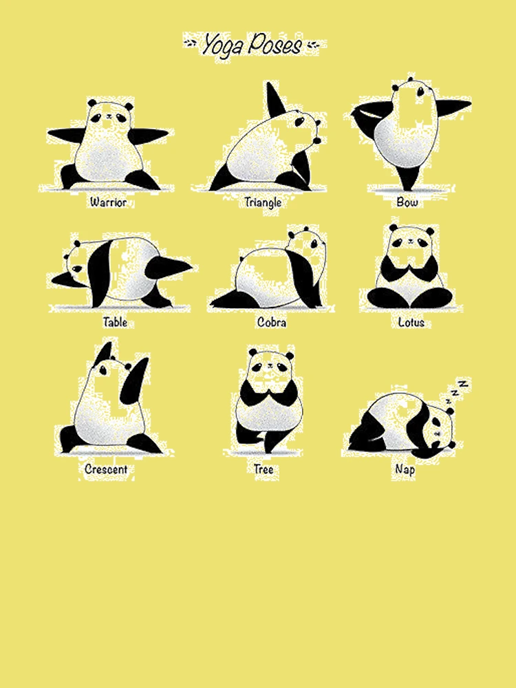 Panda Yoga Set Yoga Poses Funny Stock Vector (Royalty Free) 1055090708