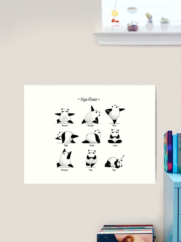 Panda striking different Yoga poses Photographic Print for Sale by  MindChirp