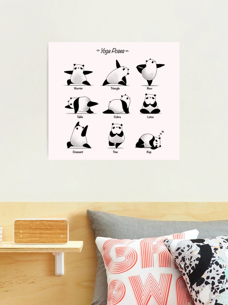 Panda striking different Yoga poses Photographic Print for Sale by  MindChirp