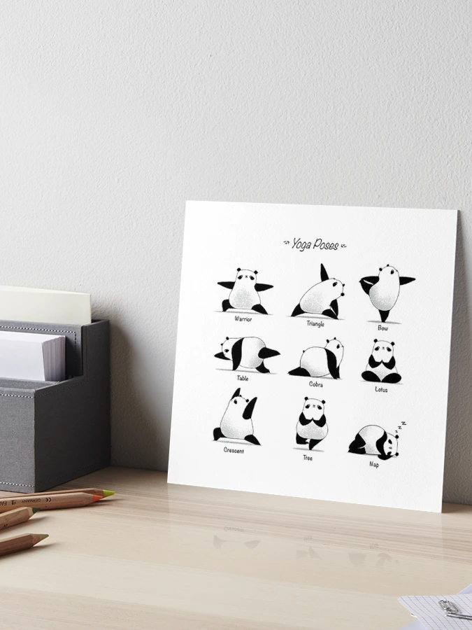 Panda striking different Yoga poses Photographic Print for Sale by  MindChirp