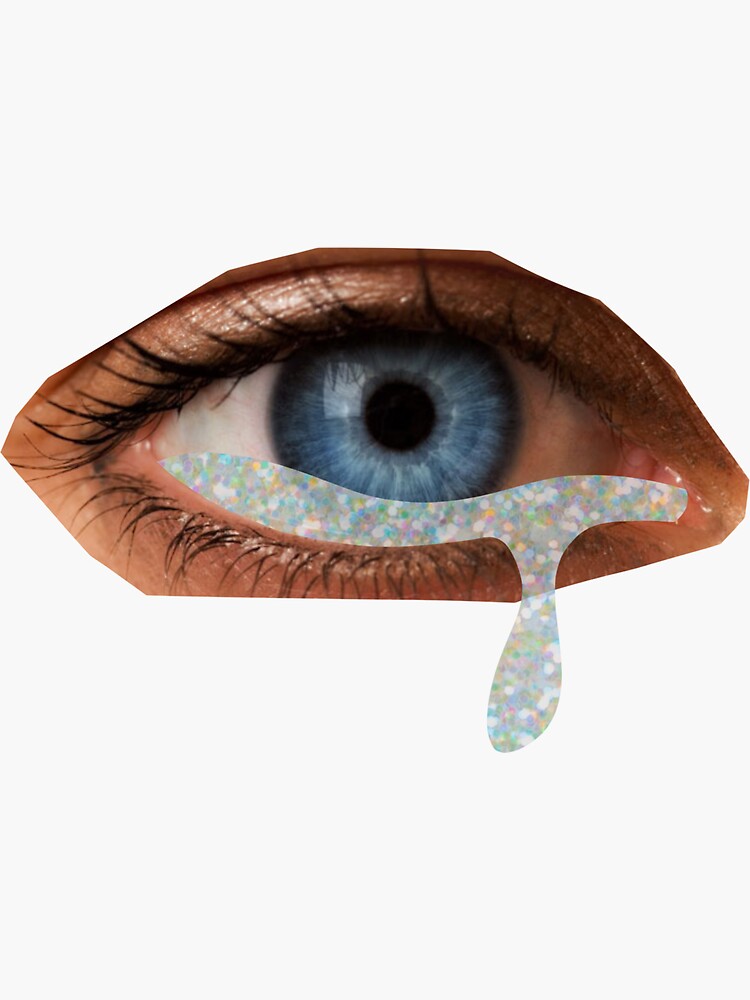 "Glitter Tears" Sticker by LaynePoliseno Redbubble