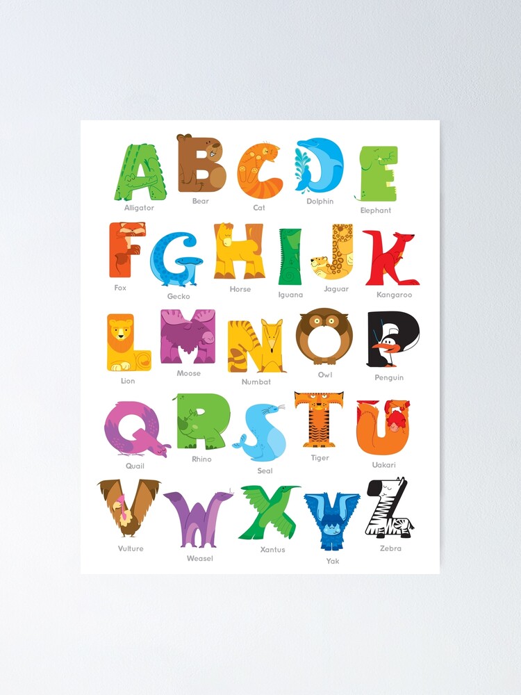 Animal Alphabet Poster