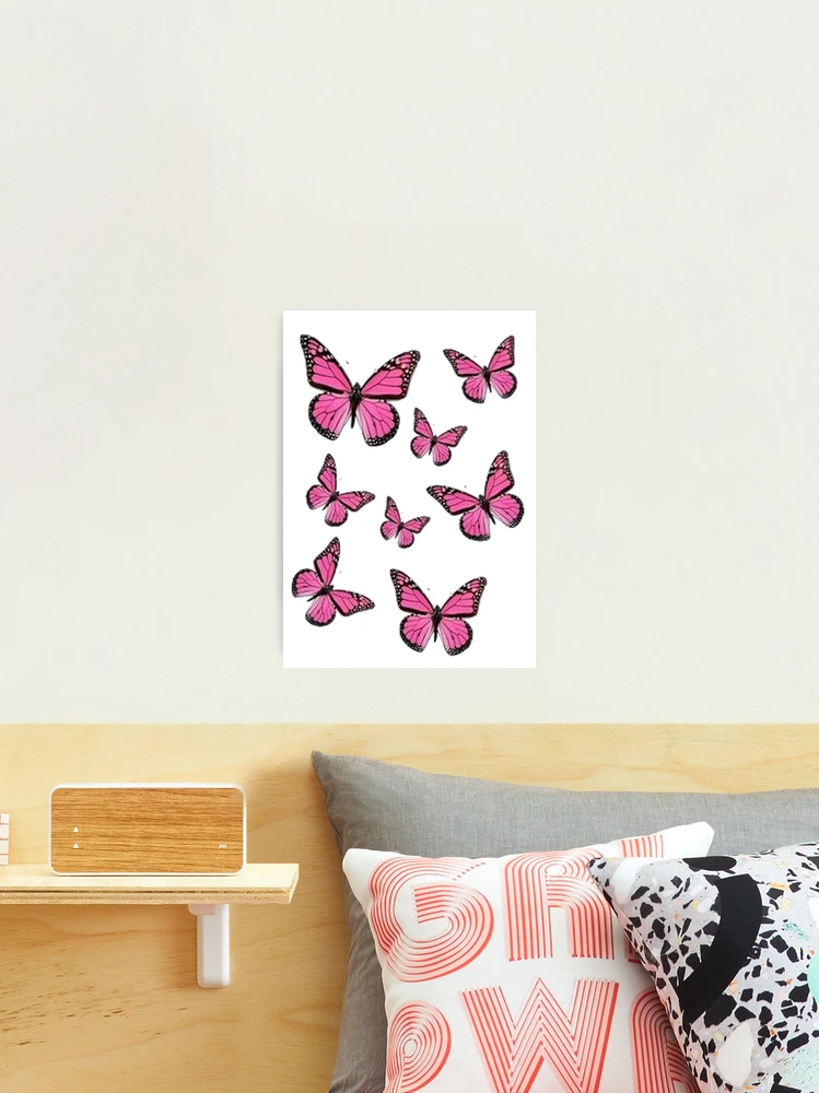 Pink Butterfly Sticker Poster for Sale by lcd93