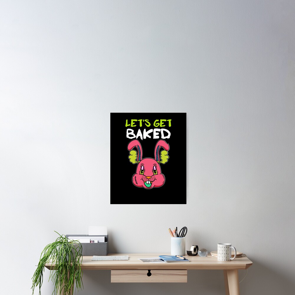 Rabbit Smoking Weed Marijuana Leaf - Let's Get Baked Greeting Card for  Sale by Crapt | Redbubble