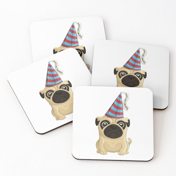 Item preview, Birthday Pug 1 designed and sold by Angele Gougeon.