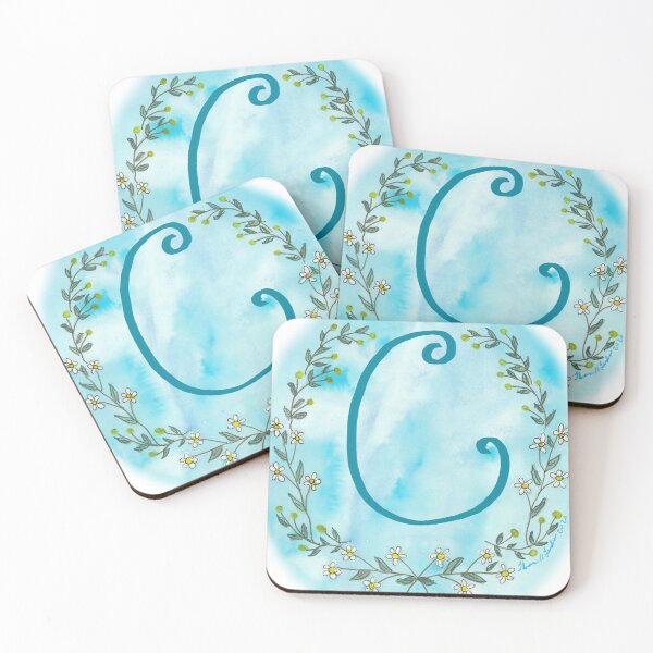 Item preview, Blue Daisies Initial C designed and sold by Theresa Welham.