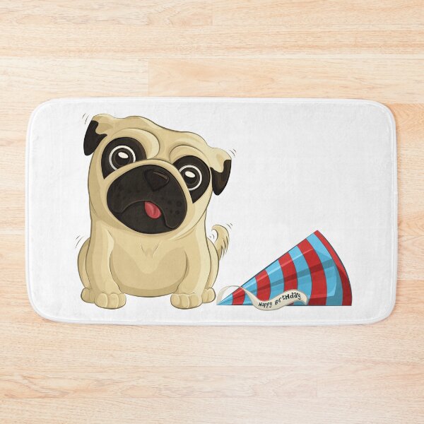 Item preview, Birthday Pug 2 designed and sold by Angele Gougeon.