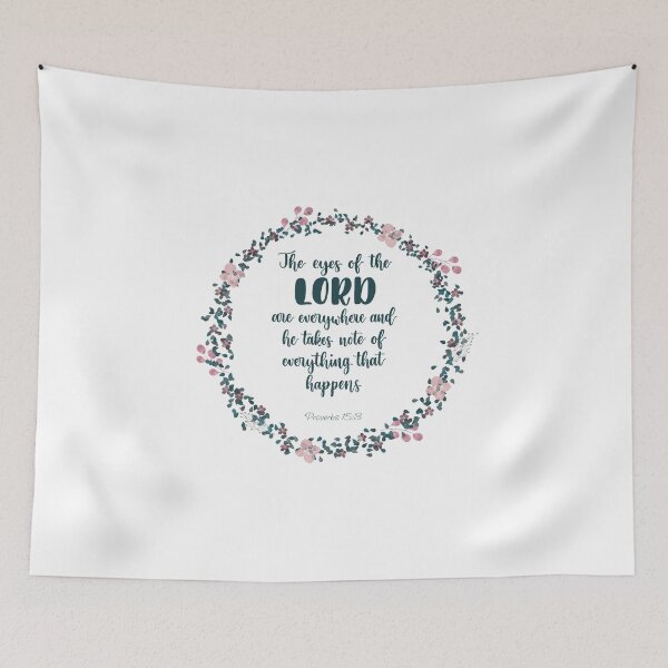 Item preview, Bible verse floral wreath Proverbs 15: 3 designed and sold by PearlOfGod.