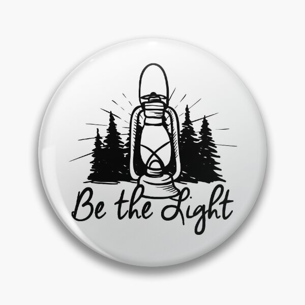 Item preview, BE THE LIGHT lantern positive Christian quote simple black designed and sold by move-mtns.