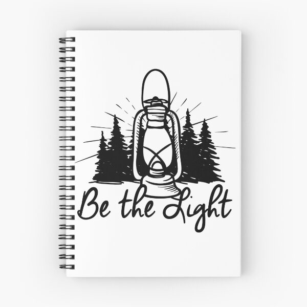 Item preview, BE THE LIGHT lantern positive Christian quote simple black designed and sold by move-mtns.
