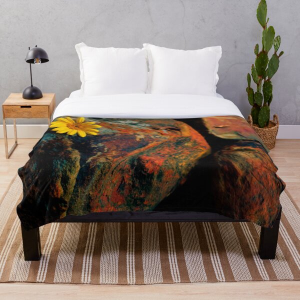 Item preview, Yellow flower rock portrait. designed and sold by Cipher2.