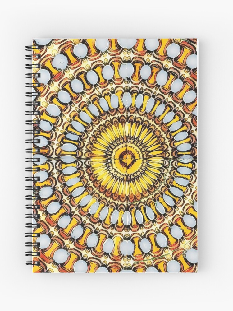 Cuaderno de espiral «Oro de girasol azteca» de NolaJere | Redbubble