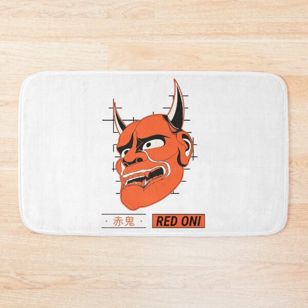 Item preview, Japanese Folklore Face Mask - Red Oni designed and sold by Crapt.