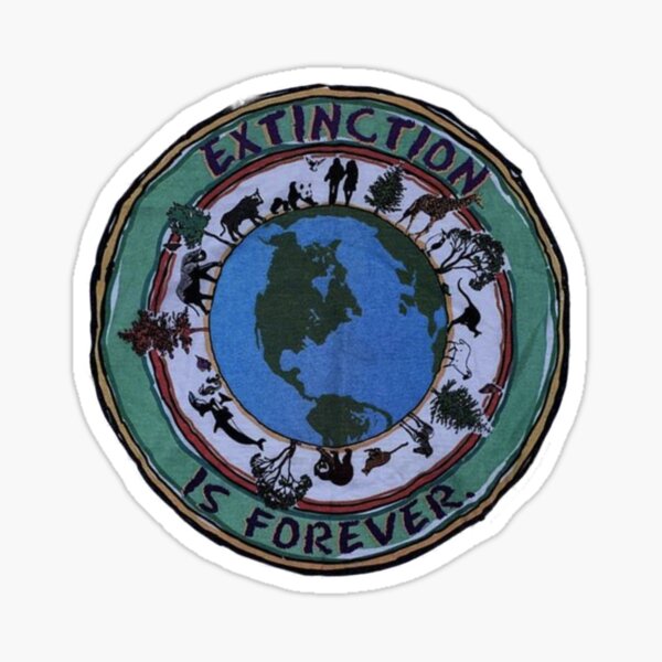 Item preview, Vintage Nature Earth Harmony Peace Animals Extinction is Forever Planet Cute Recycle designed and sold by jackyboi.