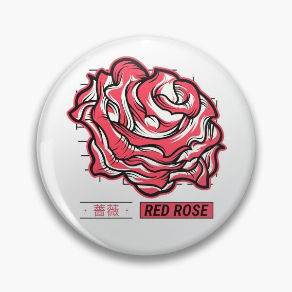 Item preview, Japanese Style Drawn Red Rose  designed and sold by Crapt.