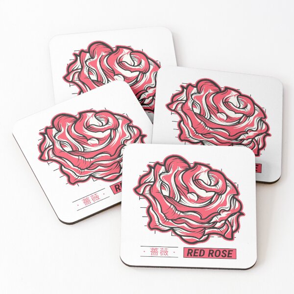 Item preview, Japanese Style Drawn Red Rose  designed and sold by Crapt.
