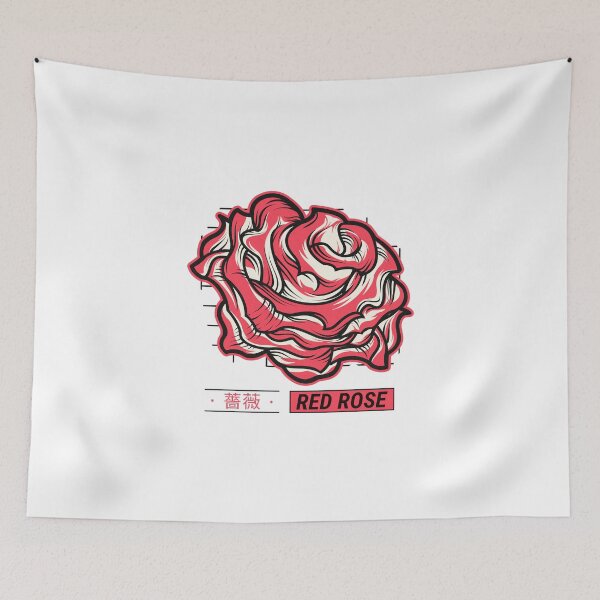 Item preview, Japanese Style Drawn Red Rose  designed and sold by Crapt.