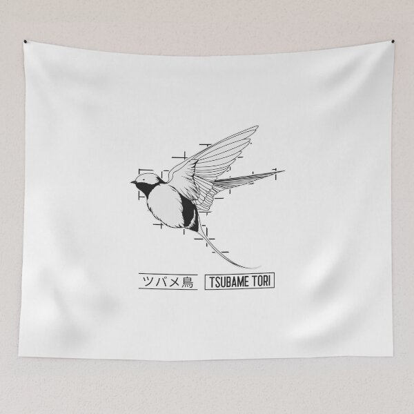 Item preview, Japanese Style Drawn Tsubame Tori Bird designed and sold by Crapt.