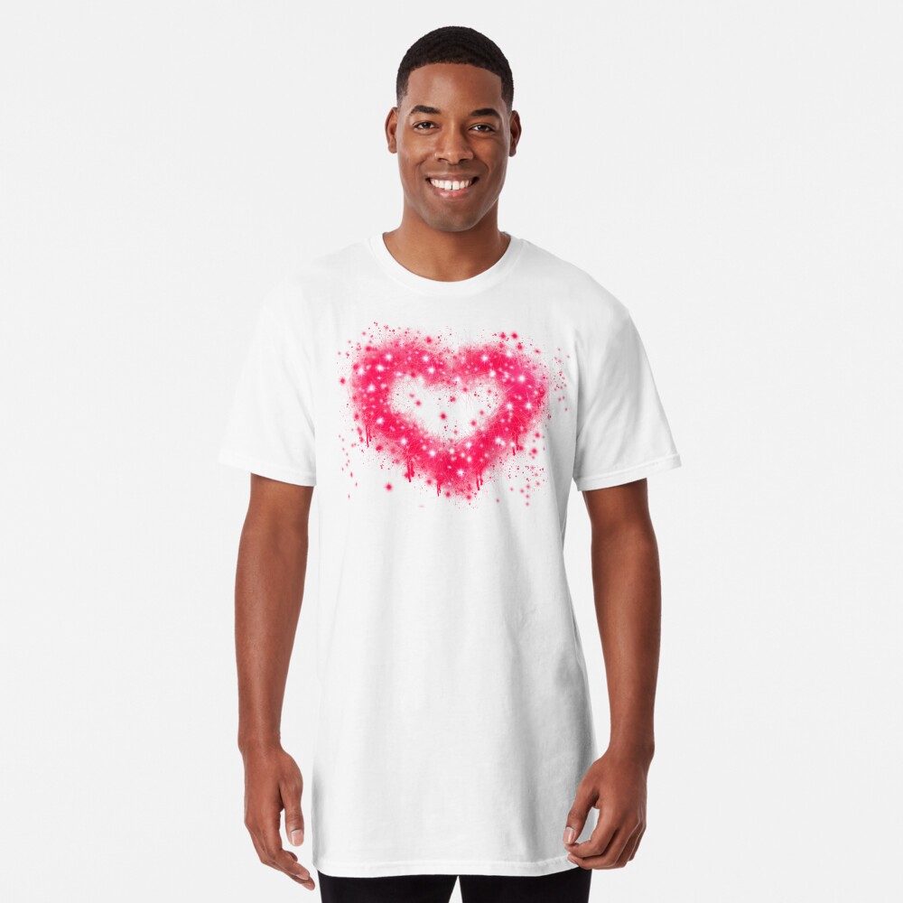 Graffiti spray paint pink sparkling heart design tote bag