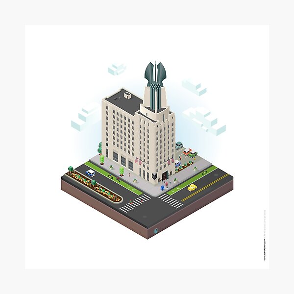 City Blocks: Times Square Building (Rochester, NY) Photographic Print