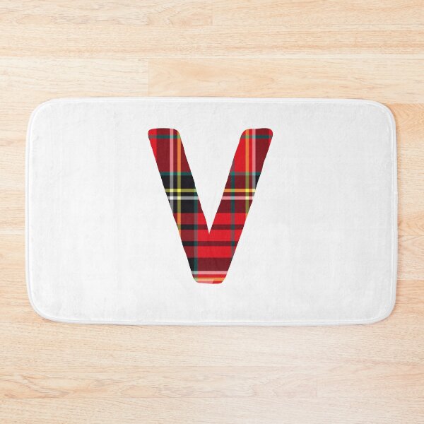 Item preview, Red Plaid Letter V designed and sold by Yviemakes.