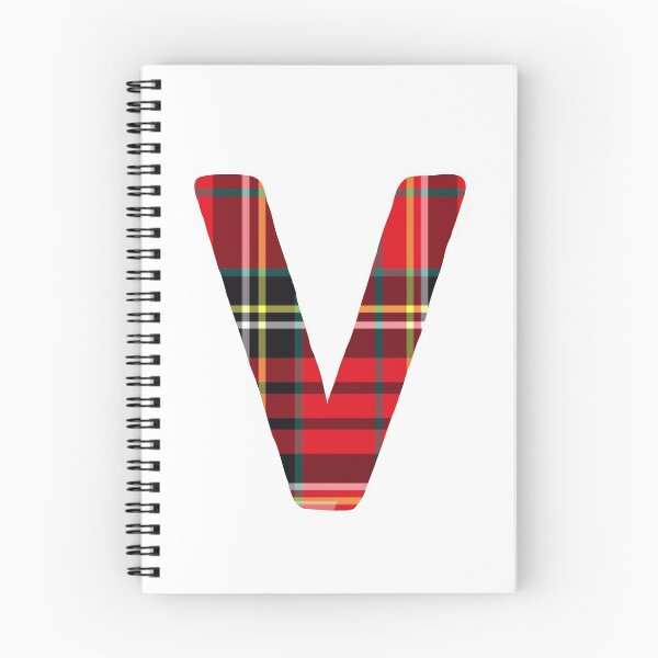Item preview, Red Plaid Letter V designed and sold by Yviemakes.