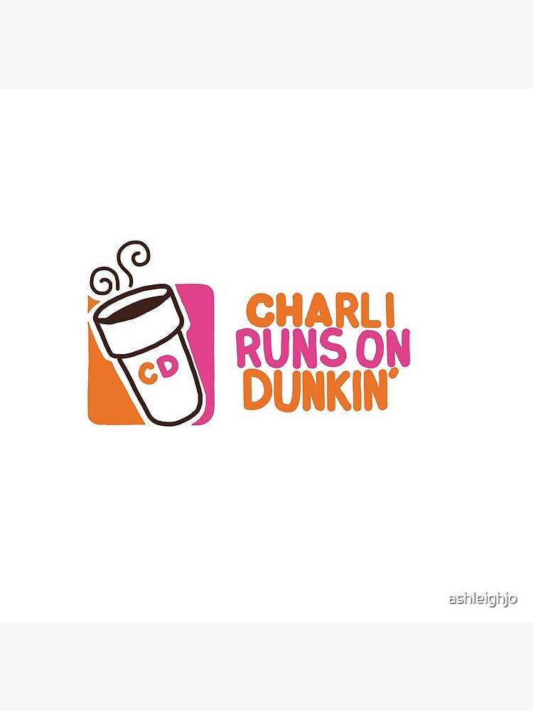 Charli Rennt Auf Dunkin Grusskarte Von Ashleighjo Redbubble