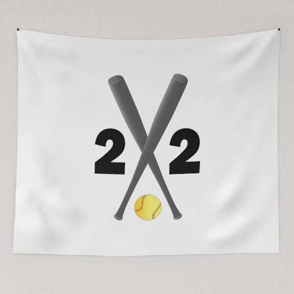 Item preview, Softball number 22 - twenty two with bats and ball designed and sold by AllShirts21.
