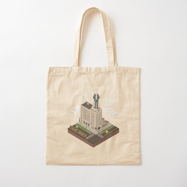 City Blocks: Times Square Building (Rochester, NY) Cotton Tote Bag